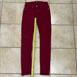 Hudson Jeans Red Jeggings / KRISTA Super Skinny Jeans